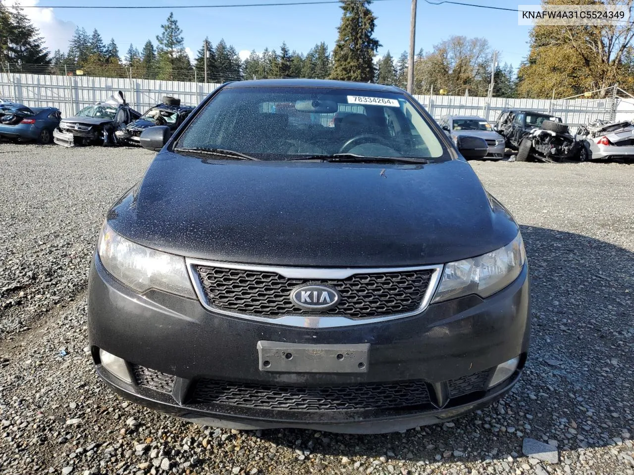 2012 Kia Forte Sx VIN: KNAFW4A31C5524349 Lot: 78334264