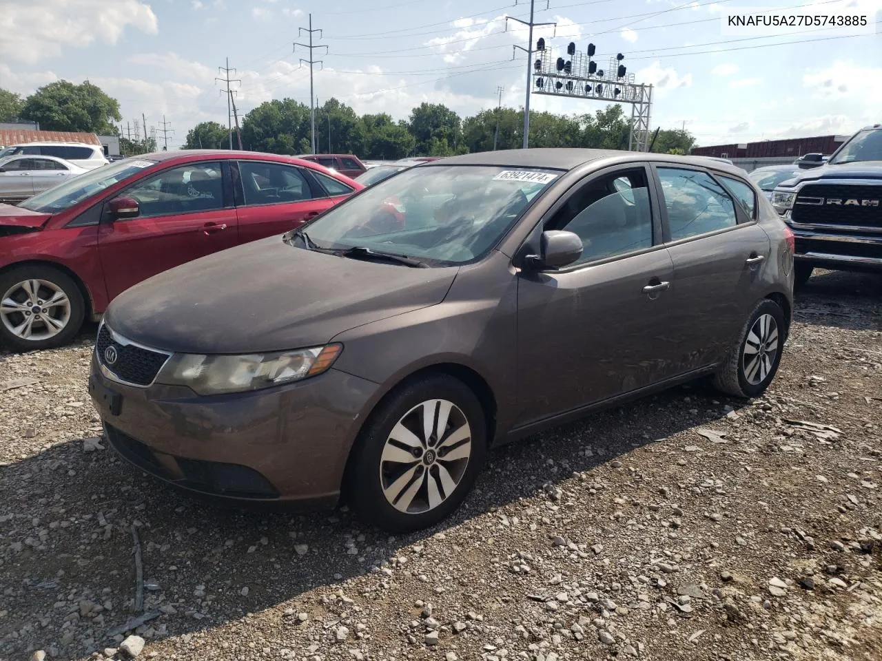 2013 Kia Forte Ex VIN: KNAFU5A27D5743885 Lot: 63921474