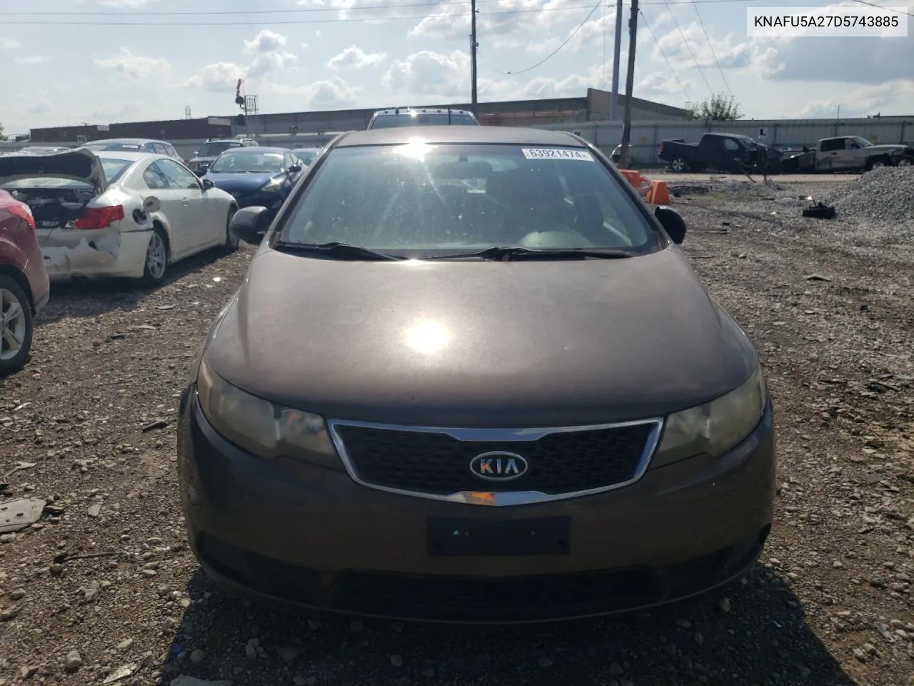 2013 Kia Forte Ex VIN: KNAFU5A27D5743885 Lot: 63921474