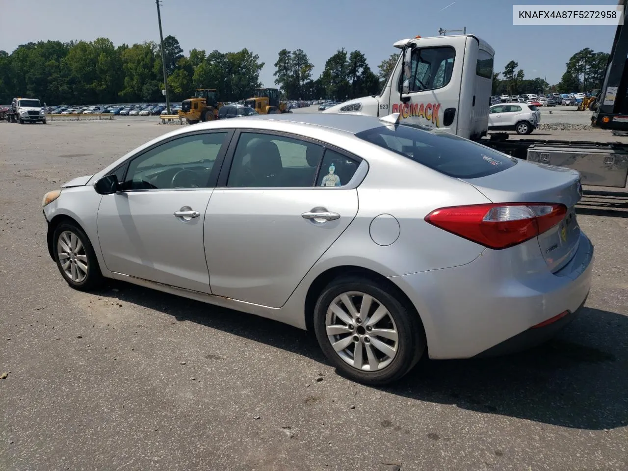 2015 Kia Forte Ex VIN: KNAFX4A87F5272958 Lot: 70783794