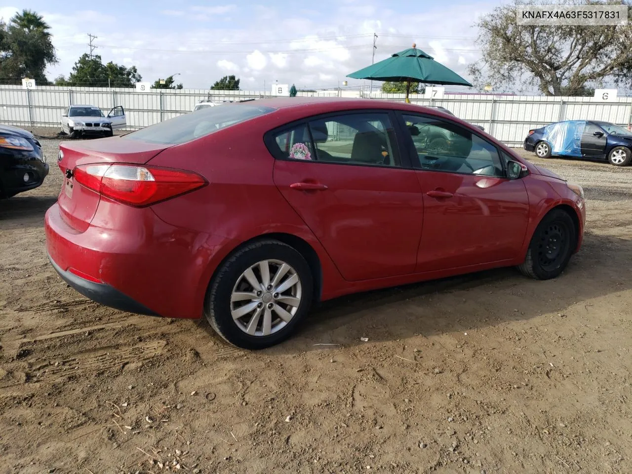 2015 Kia Forte Lx VIN: KNAFX4A63F5317831 Lot: 76840274