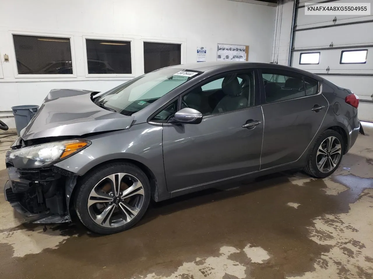 2016 Kia Forte Ex VIN: KNAFX4A8XG5504955 Lot: 59076444