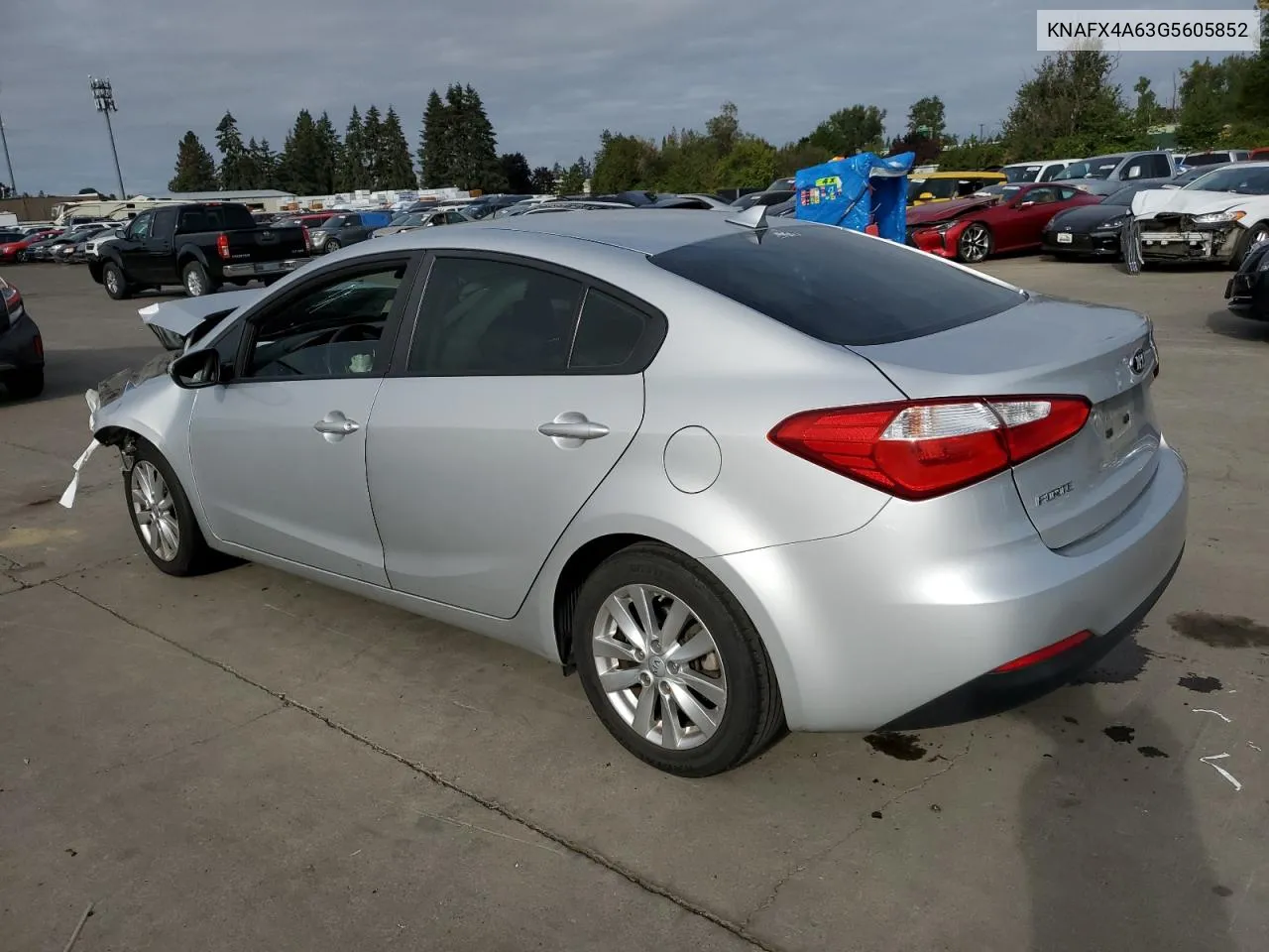 KNAFX4A63G5605852 2016 Kia Forte Lx