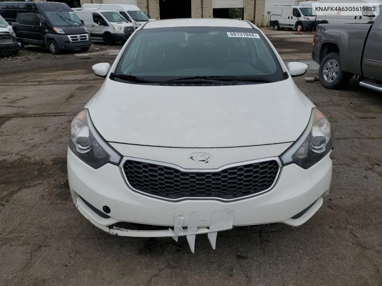 2016 Kia Forte Lx VIN: KNAFK4A63G5619832 Lot: 69131944