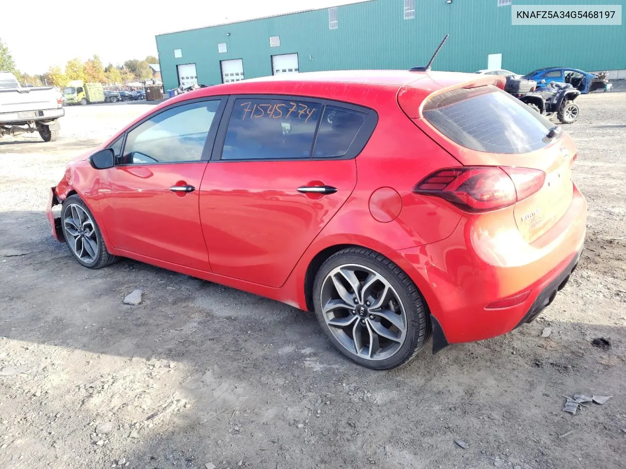 2016 Kia Forte Sx VIN: KNAFZ5A34G5468197 Lot: 71545774