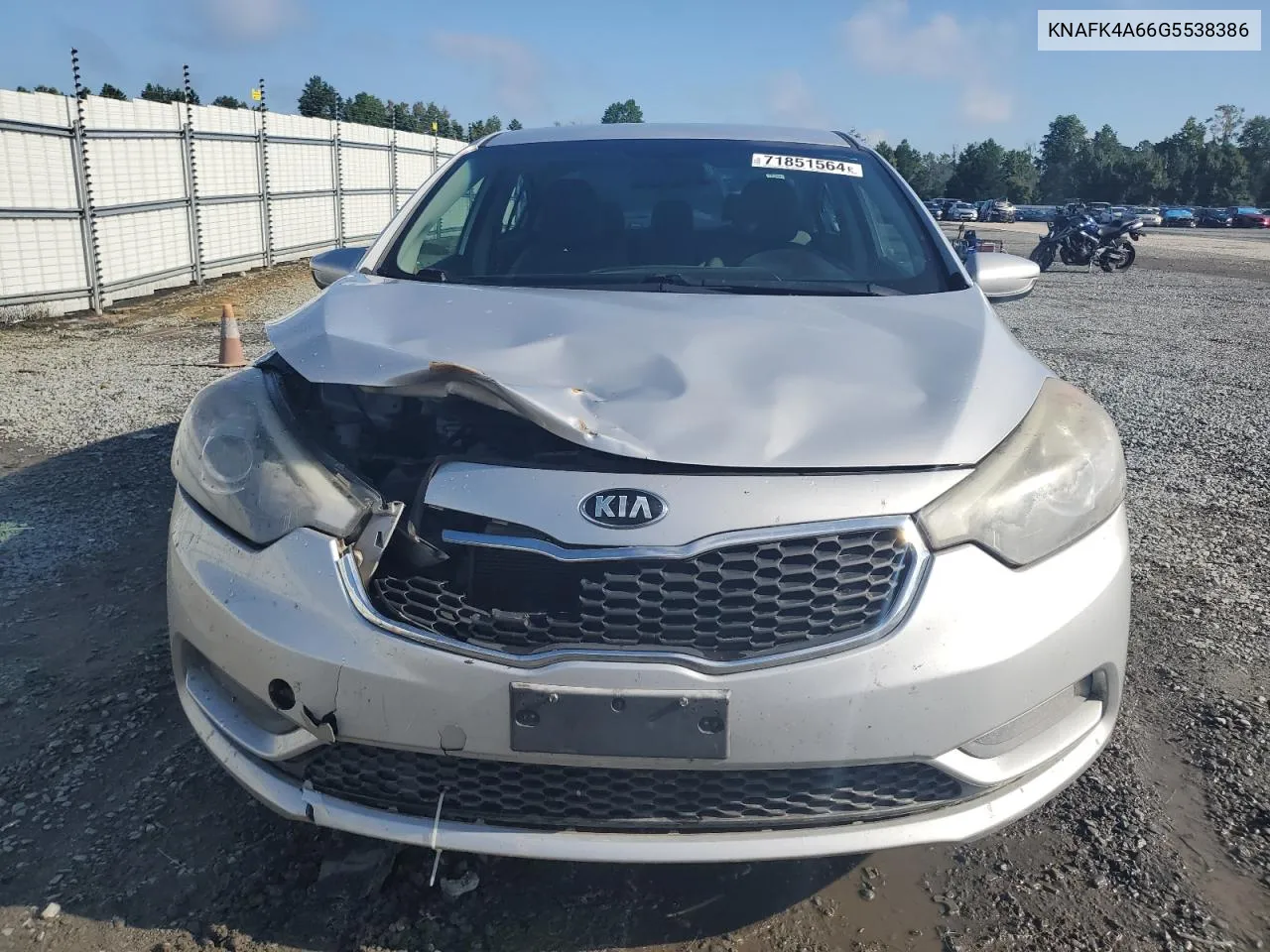 2016 Kia Forte Lx VIN: KNAFK4A66G5538386 Lot: 71851564