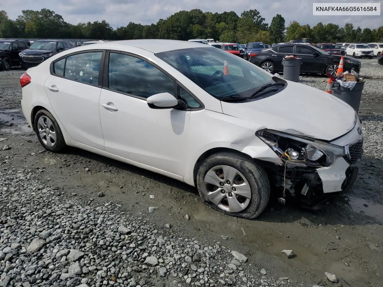 2016 Kia Forte Lx VIN: KNAFK4A66G5616584 Lot: 73763564