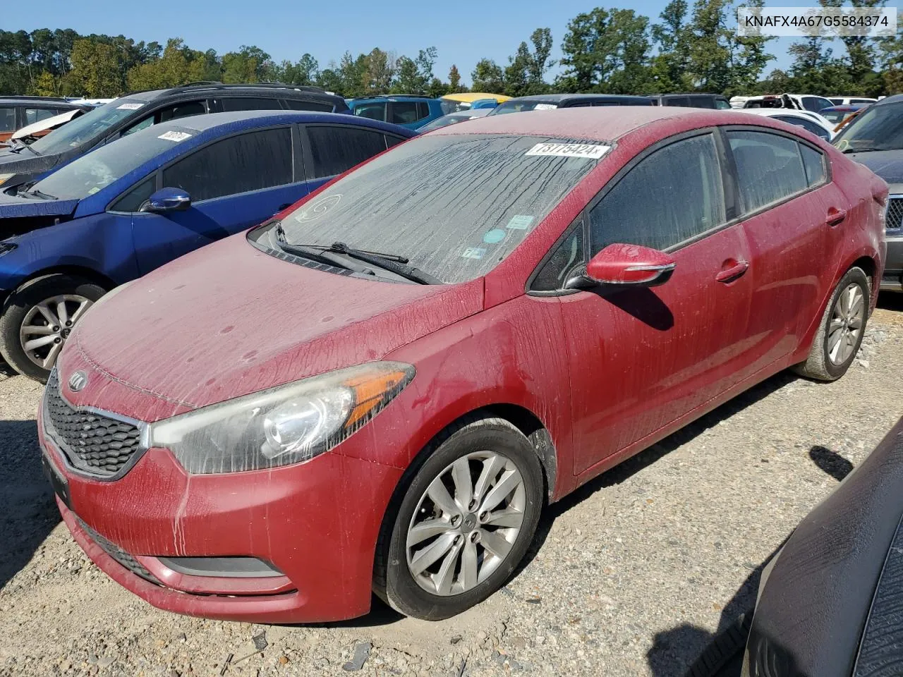 2016 Kia Forte Lx VIN: KNAFX4A67G5584374 Lot: 73775424