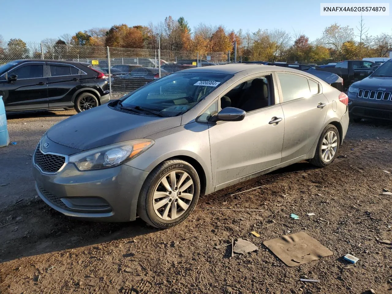 2016 Kia Forte Lx VIN: KNAFX4A62G5574870 Lot: 76956984