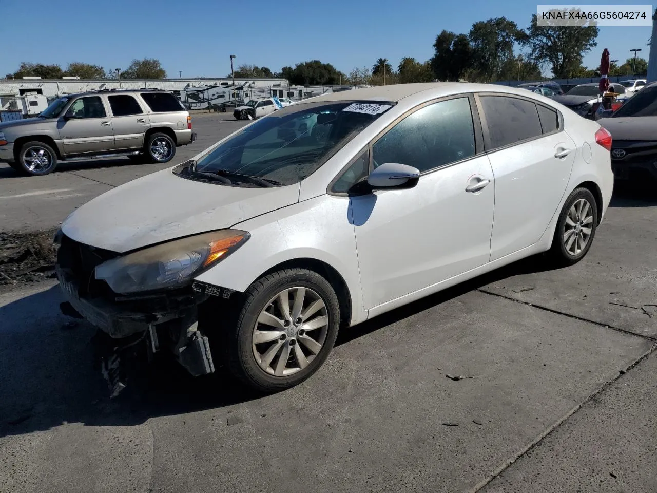 2016 Kia Forte Lx VIN: KNAFX4A66G5604274 Lot: 77042114