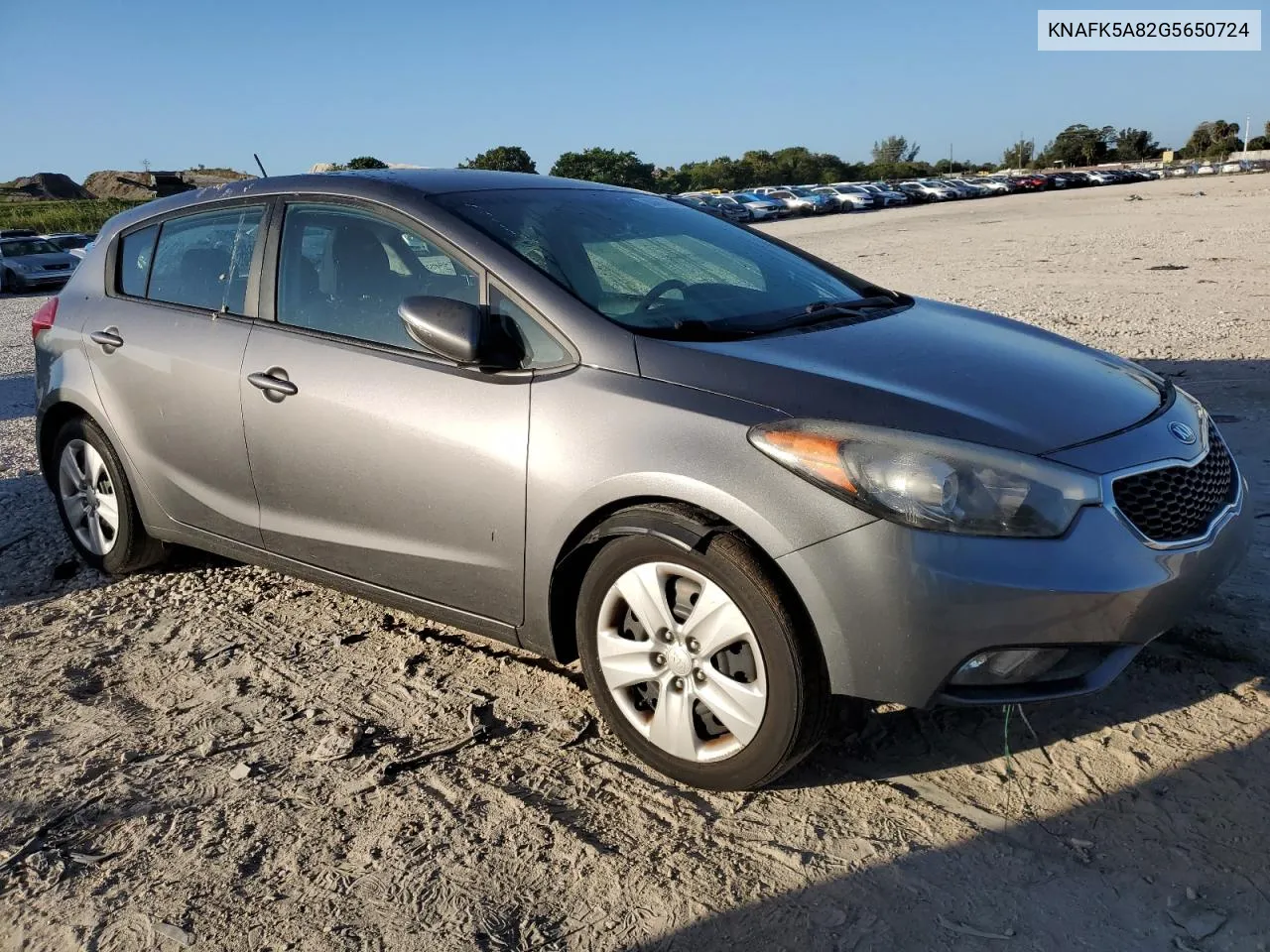 2016 Kia Forte Lx VIN: KNAFK5A82G5650724 Lot: 80696194