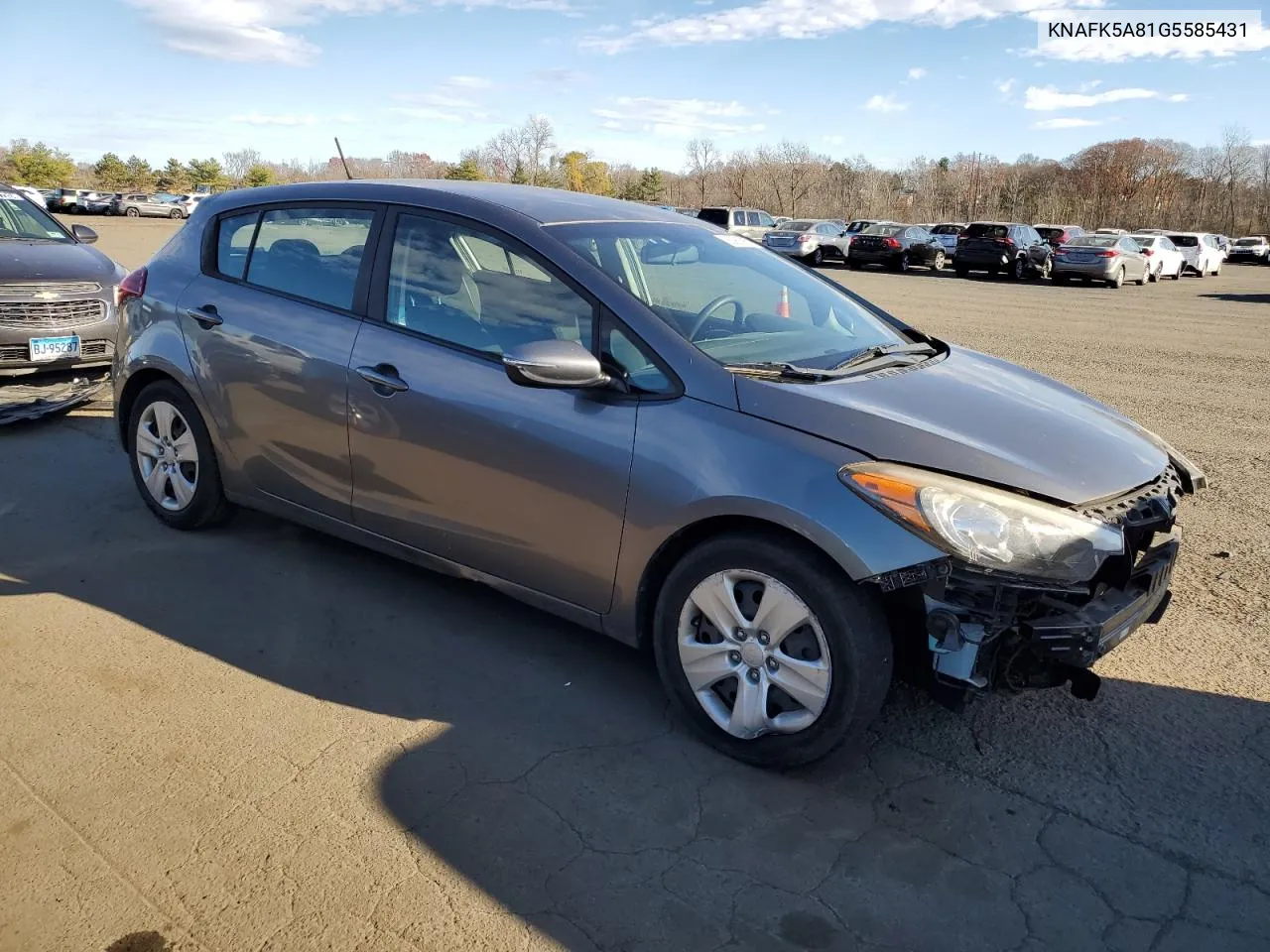 2016 Kia Forte Lx VIN: KNAFK5A81G5585431 Lot: 80906954