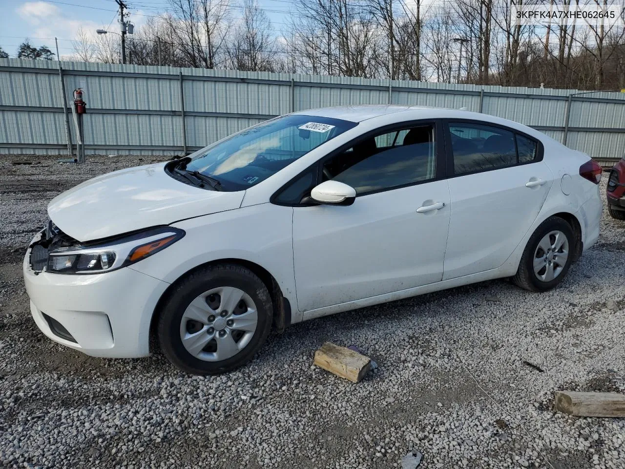 2017 Kia Forte Lx VIN: 3KPFK4A7XHE062645 Lot: 42850724