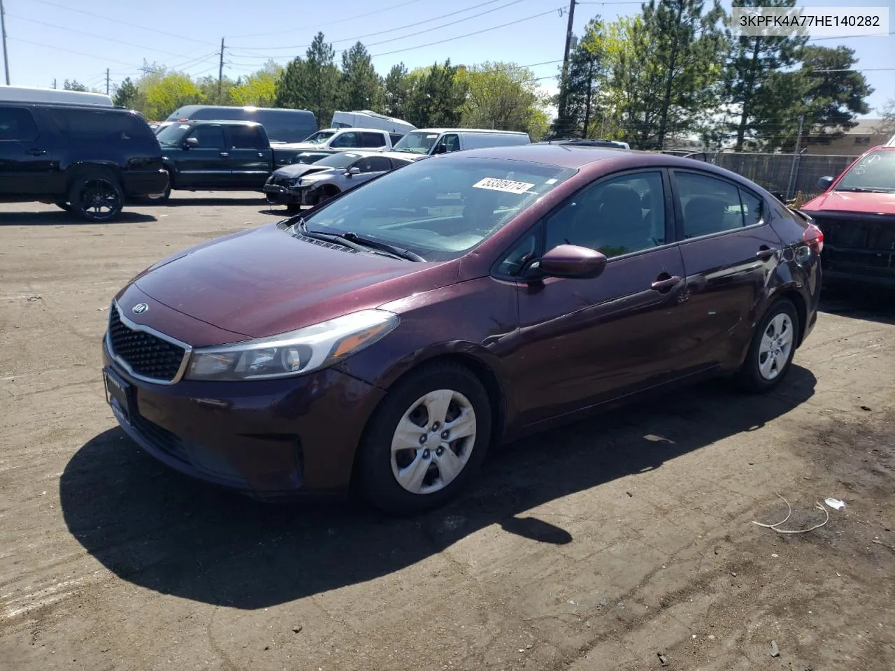 2017 Kia Forte Lx VIN: 3KPFK4A77HE140282 Lot: 53309774