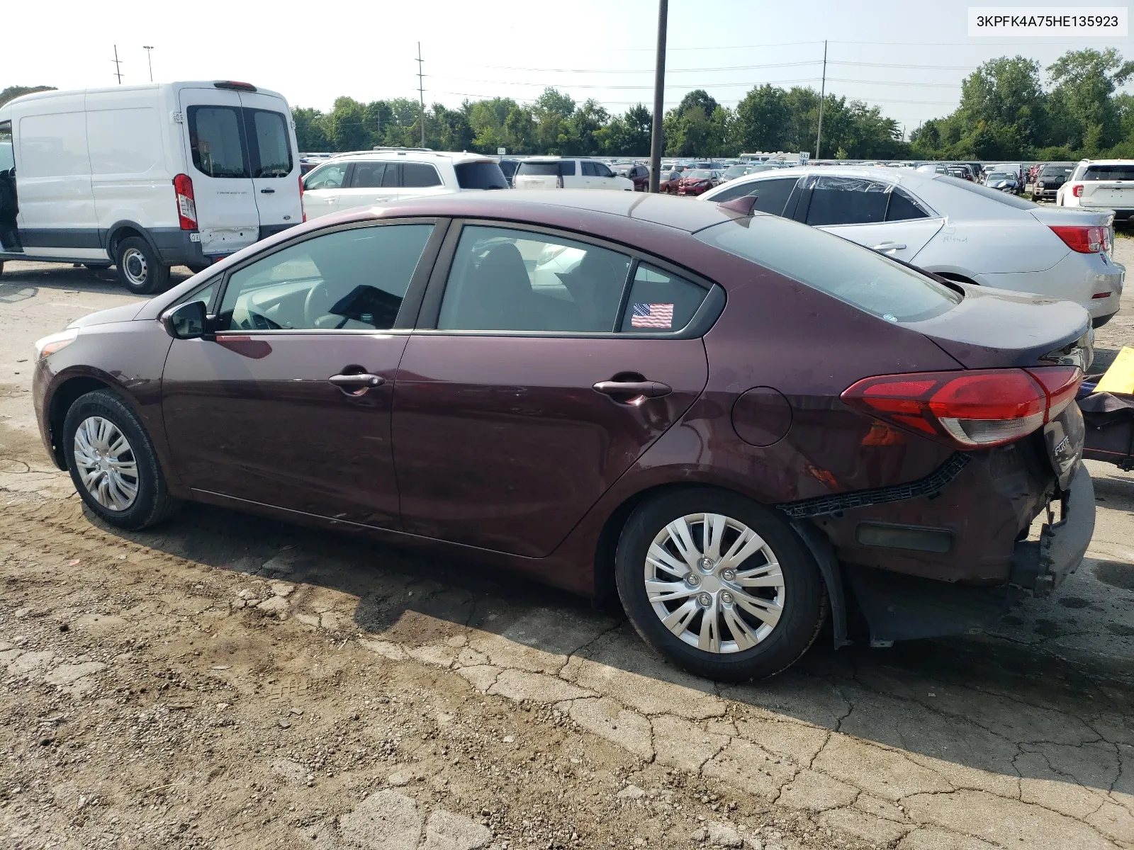 2017 Kia Forte Lx VIN: 3KPFK4A75HE135923 Lot: 64215704