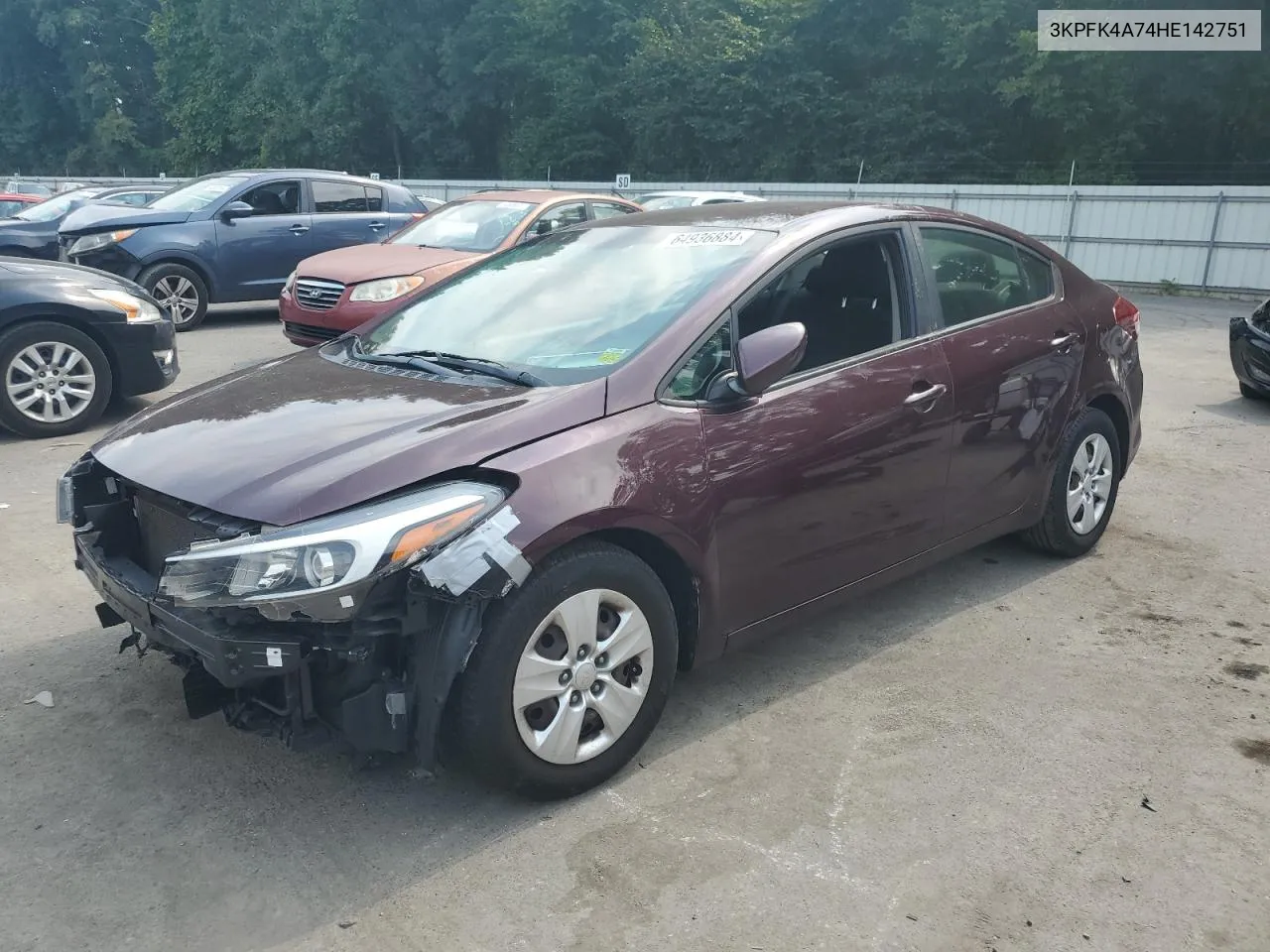 2017 Kia Forte Lx VIN: 3KPFK4A74HE142751 Lot: 64936884