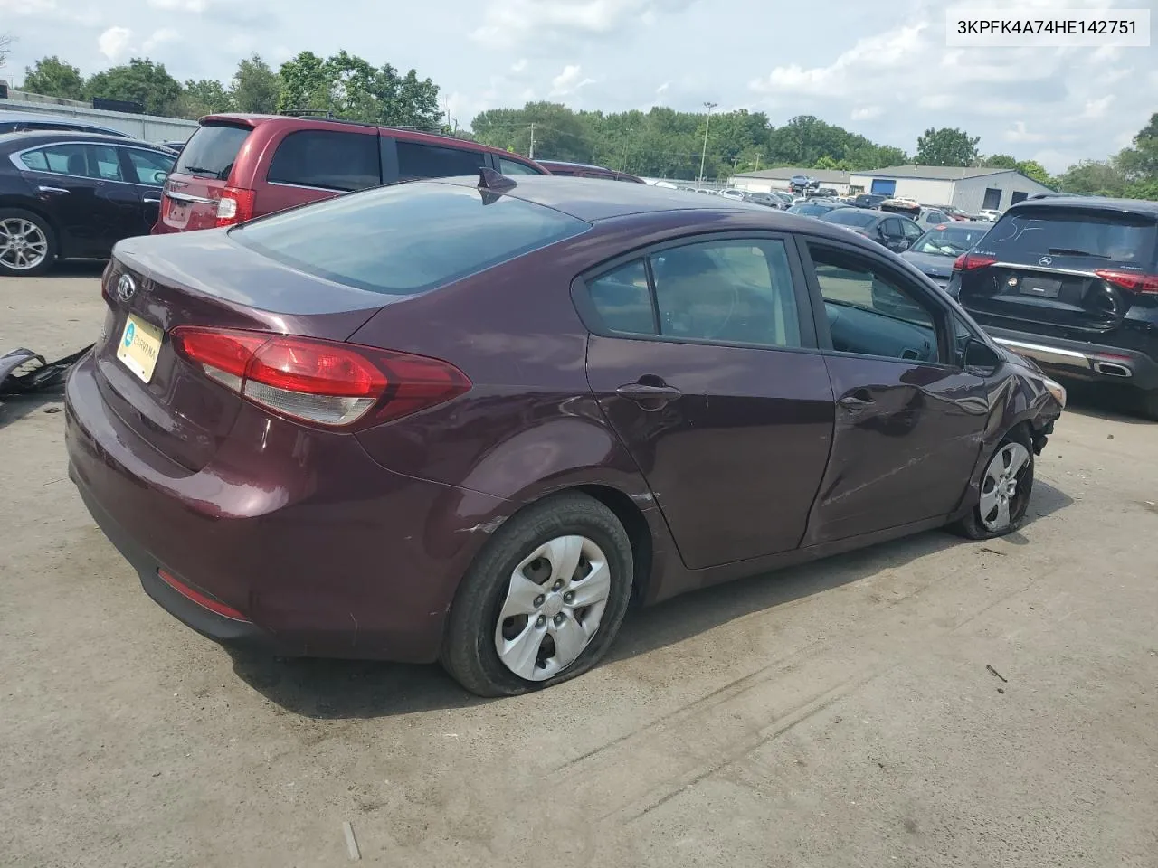 2017 Kia Forte Lx VIN: 3KPFK4A74HE142751 Lot: 64936884