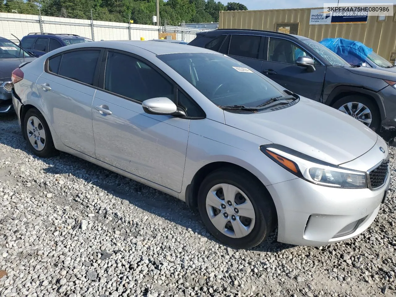 2017 Kia Forte Lx VIN: 3KPFK4A75HE080986 Lot: 66334594