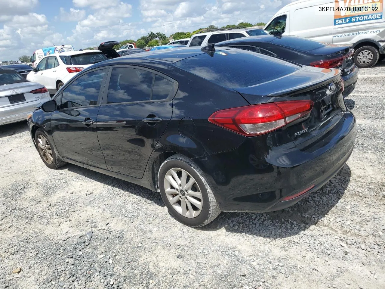 2017 Kia Forte Lx VIN: 3KPFL4A70HE013192 Lot: 70135224