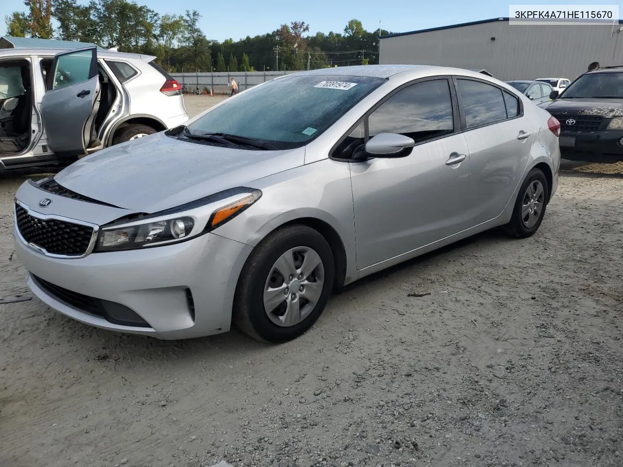 2017 Kia Forte Lx VIN: 3KPFK4A71HE115670 Lot: 70391974