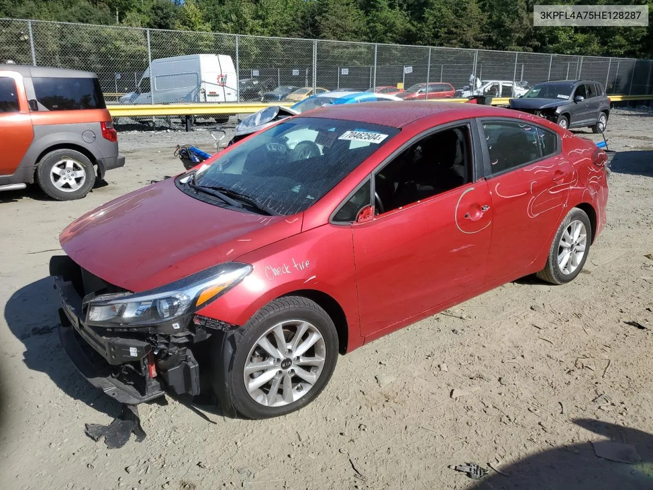 2017 Kia Forte Lx VIN: 3KPFL4A75HE128287 Lot: 70462504