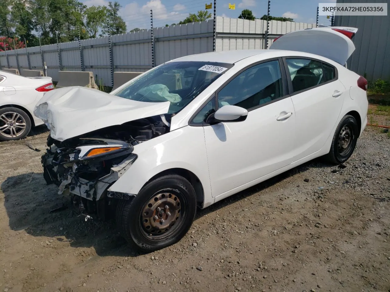 2017 Kia Forte Lx VIN: 3KPFK4A72HE053356 Lot: 70831374