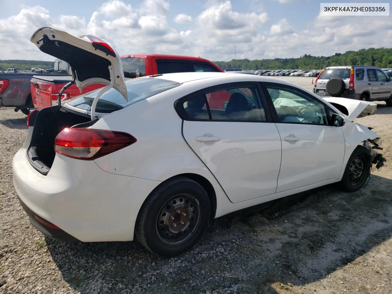 2017 Kia Forte Lx VIN: 3KPFK4A72HE053356 Lot: 70831374