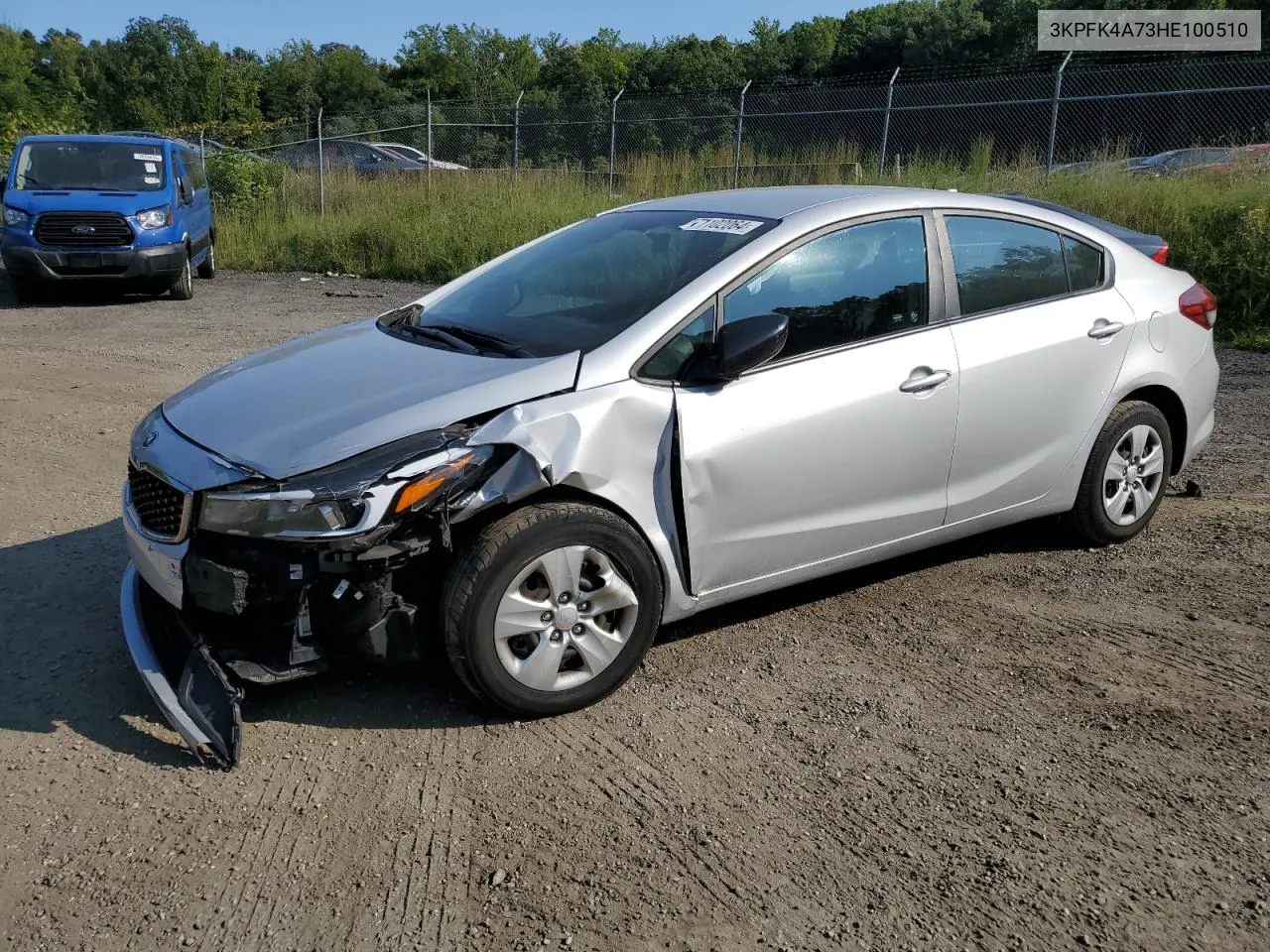 2017 Kia Forte Lx VIN: 3KPFK4A73HE100510 Lot: 71102064