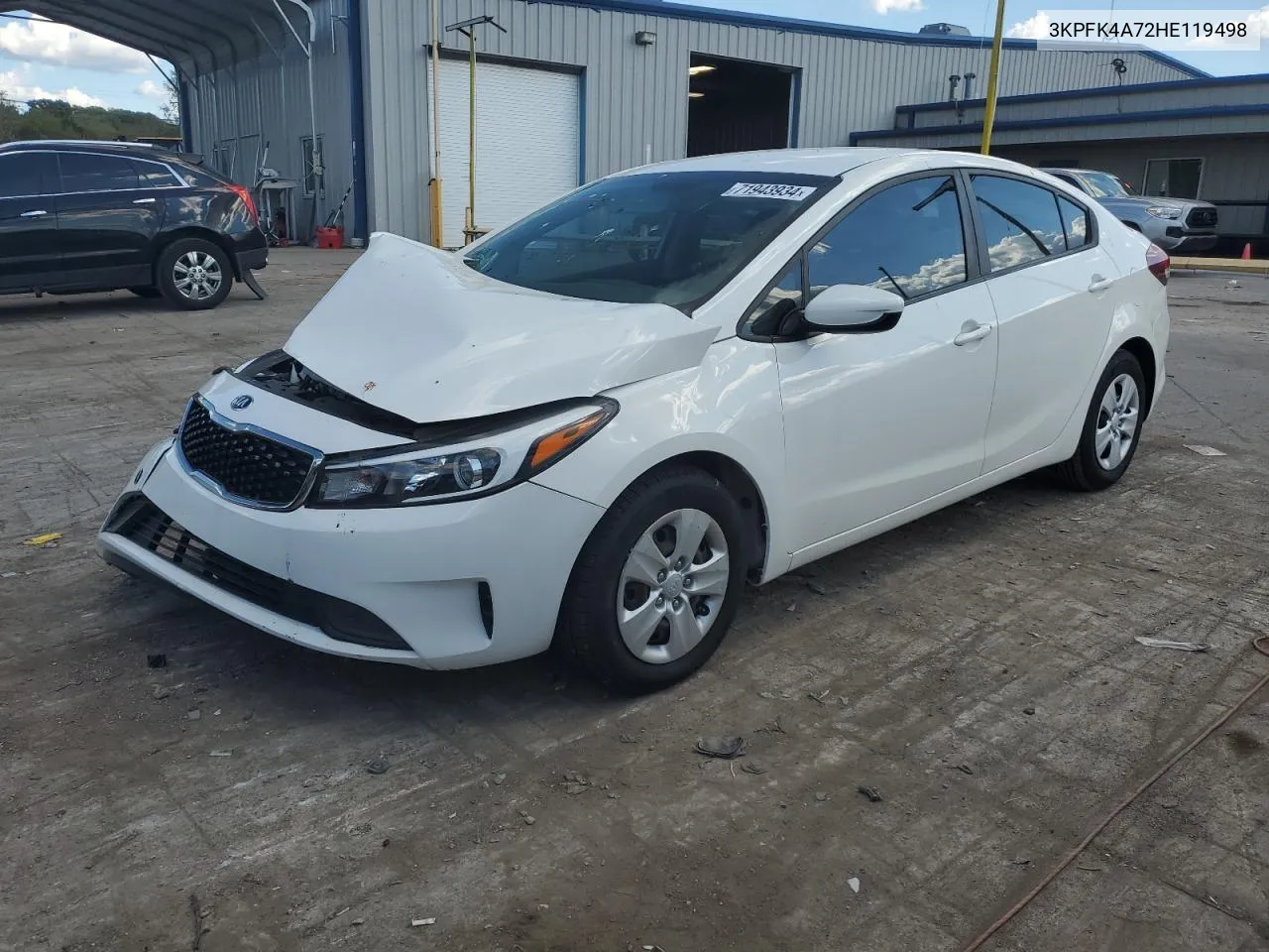 2017 Kia Forte Lx VIN: 3KPFK4A72HE119498 Lot: 71943934