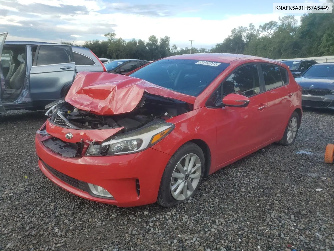 2017 Kia Forte Lx VIN: KNAFK5A81H57A5449 Lot: 72046204