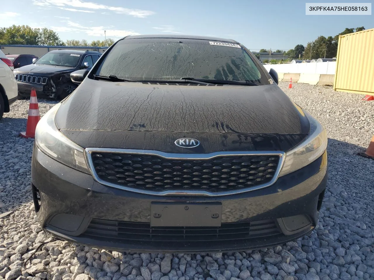 2017 Kia Forte Lx VIN: 3KPFK4A75HE058163 Lot: 72233434