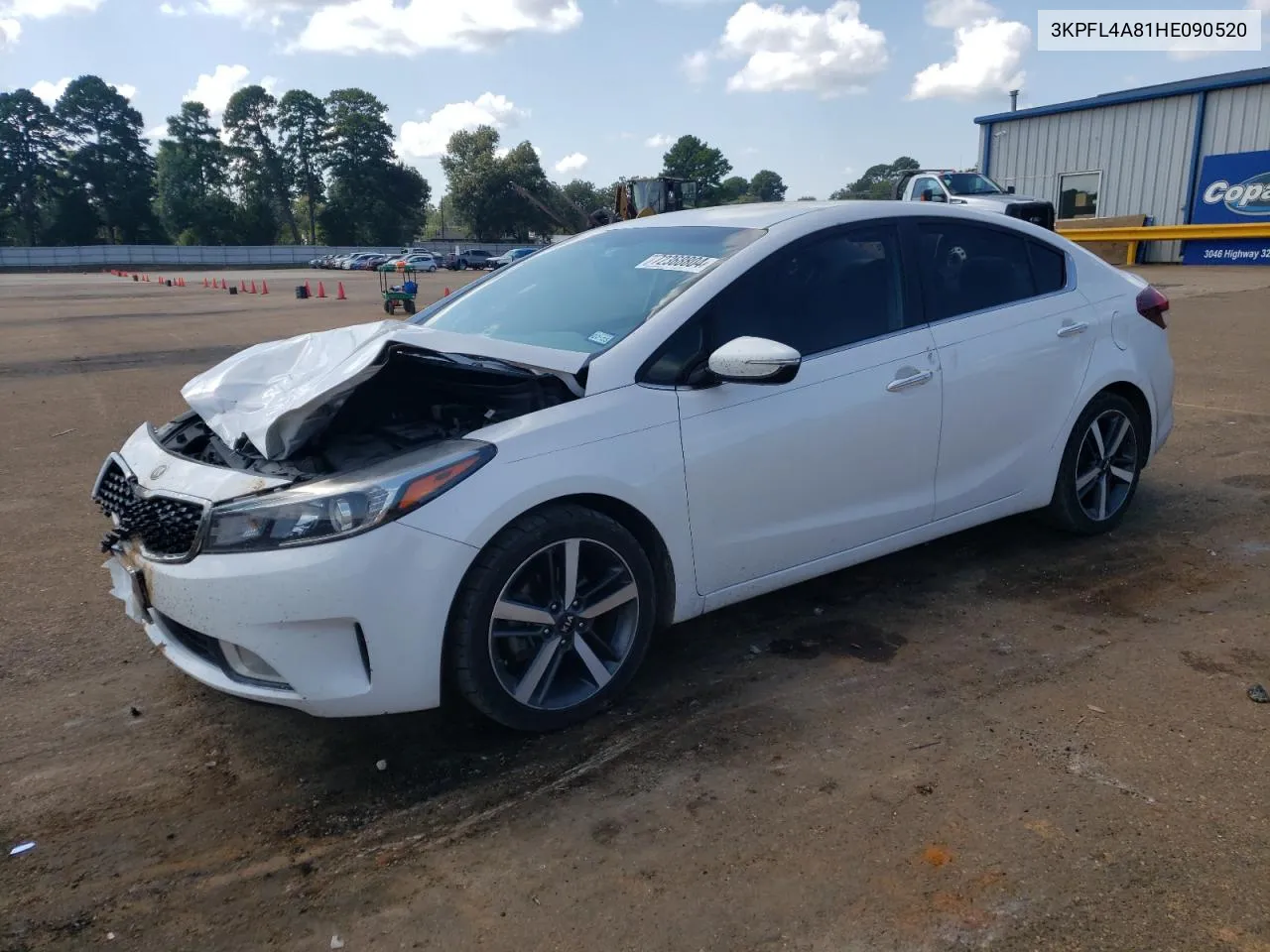 2017 Kia Forte Ex VIN: 3KPFL4A81HE090520 Lot: 72368804