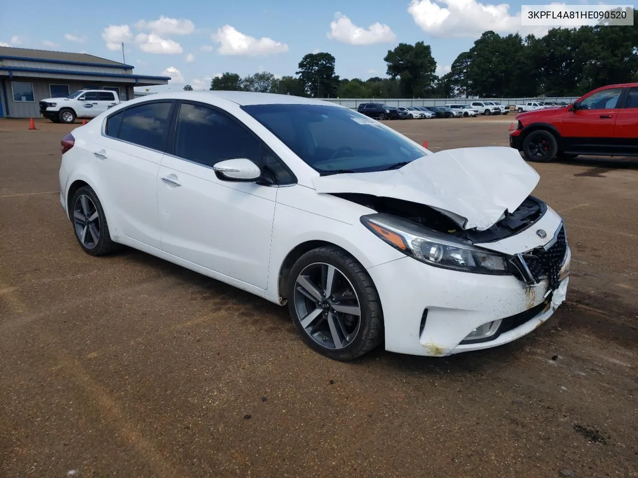 2017 Kia Forte Ex VIN: 3KPFL4A81HE090520 Lot: 72368804