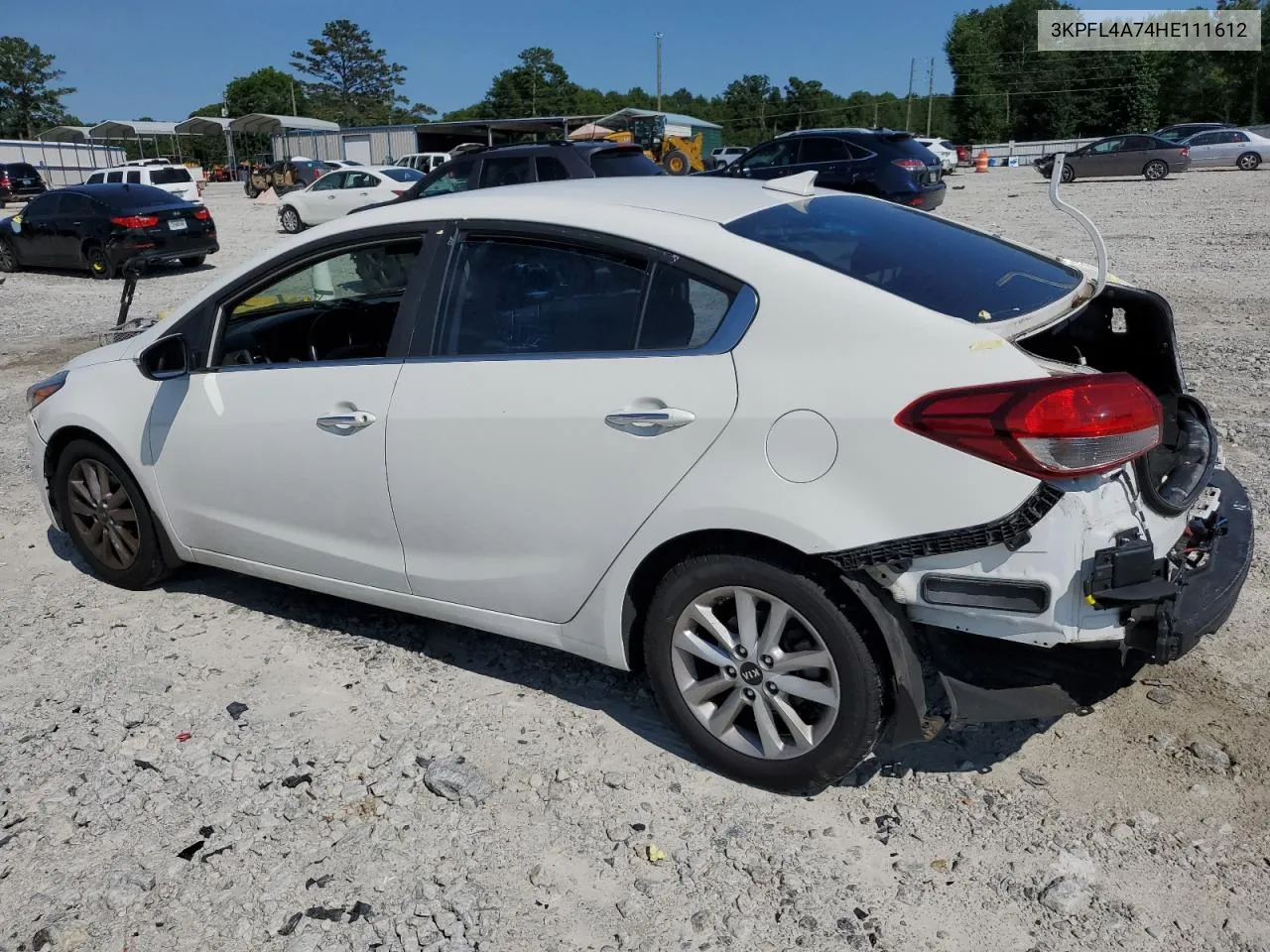 2017 Kia Forte Lx VIN: 3KPFL4A74HE111612 Lot: 72803054