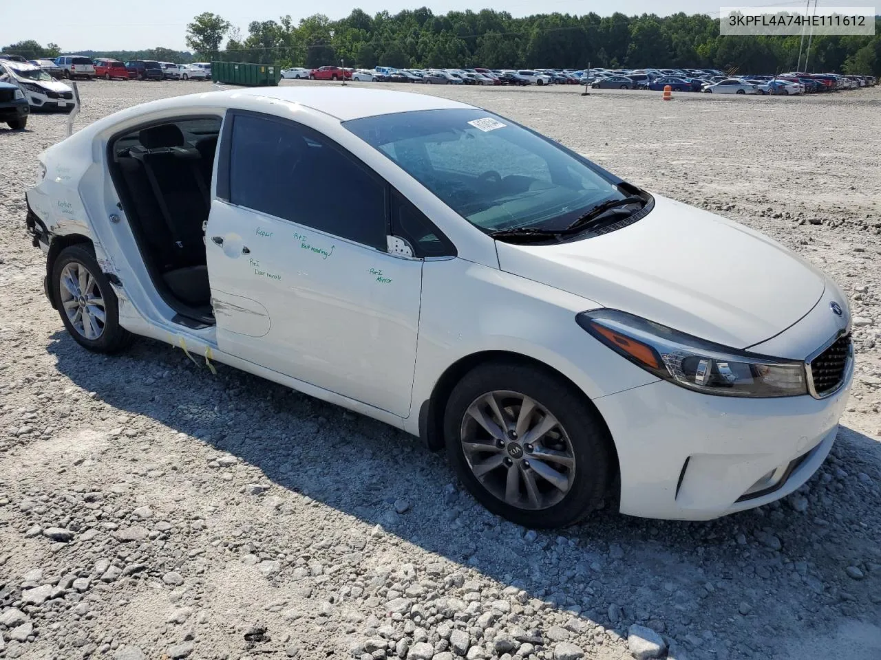 2017 Kia Forte Lx VIN: 3KPFL4A74HE111612 Lot: 72803054