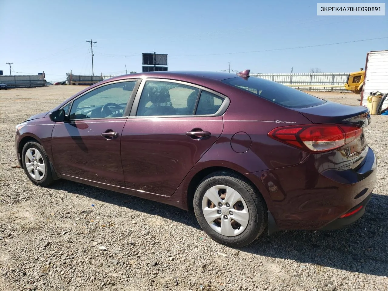 2017 Kia Forte Lx VIN: 3KPFK4A70HE090891 Lot: 74378664