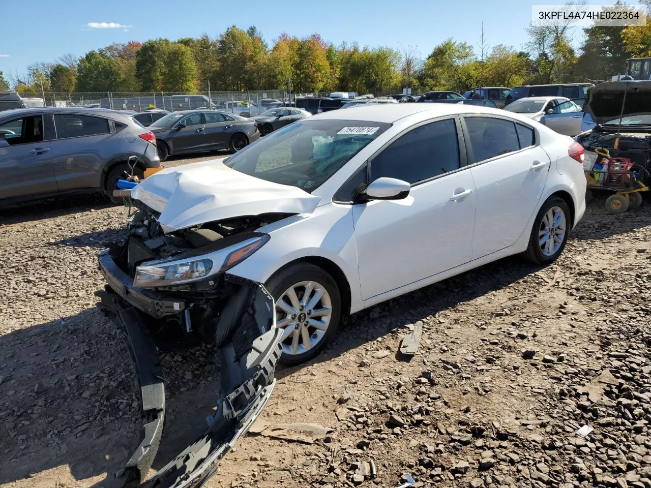 2017 Kia Forte Lx VIN: 3KPFL4A74HE022364 Lot: 75470874