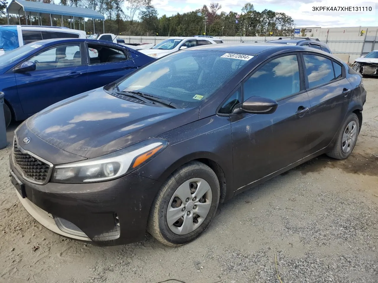 2017 Kia Forte Lx VIN: 3KPFK4A7XHE131110 Lot: 75872684