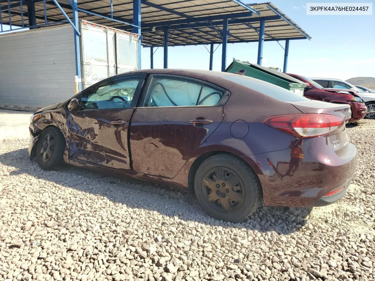 2017 Kia Forte Lx VIN: 3KPFK4A76HE024457 Lot: 76056514