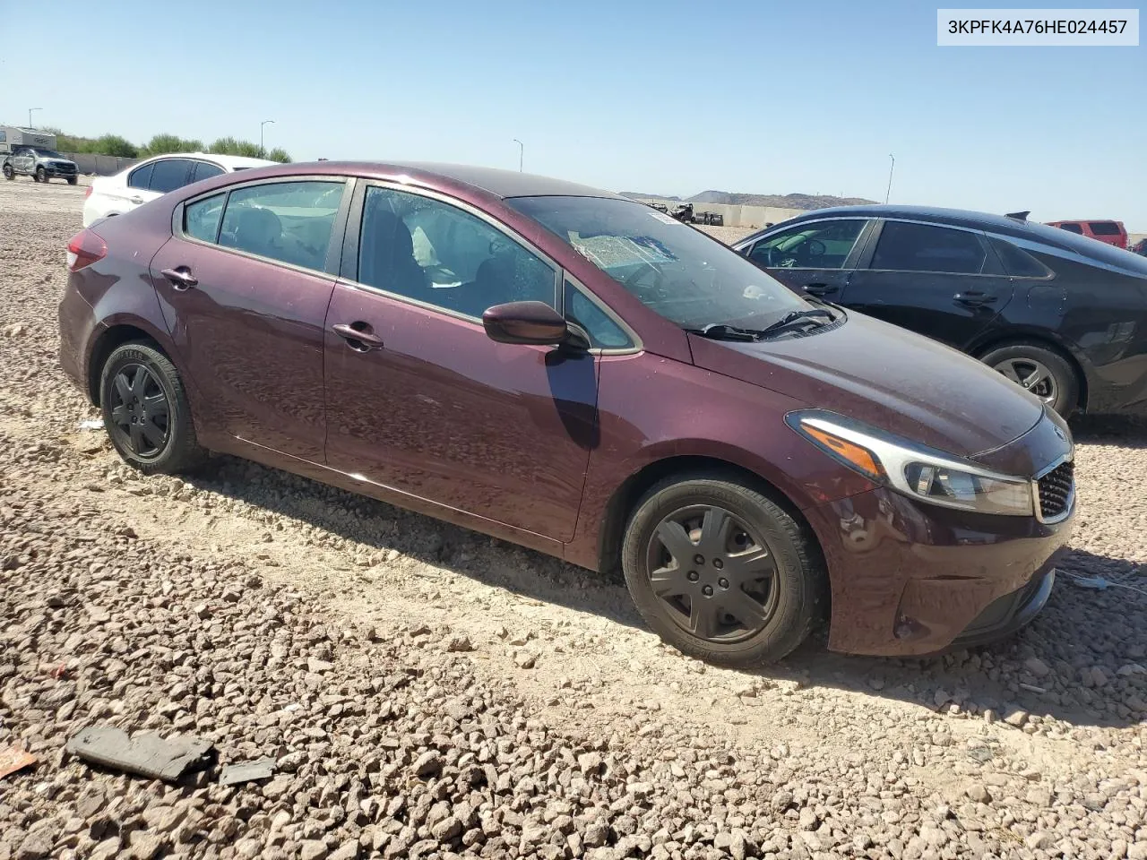 2017 Kia Forte Lx VIN: 3KPFK4A76HE024457 Lot: 76056514