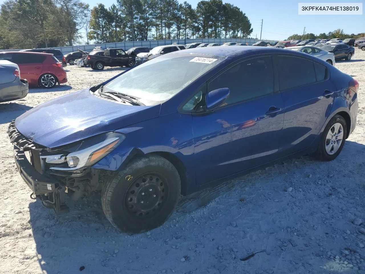 2017 Kia Forte Lx VIN: 3KPFK4A74HE138019 Lot: 76416214