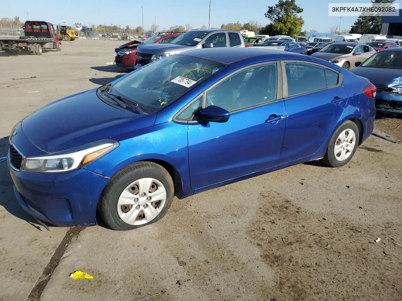 2017 Kia Forte Lx VIN: 3KPFK4A7XHE092082 Lot: 77057794