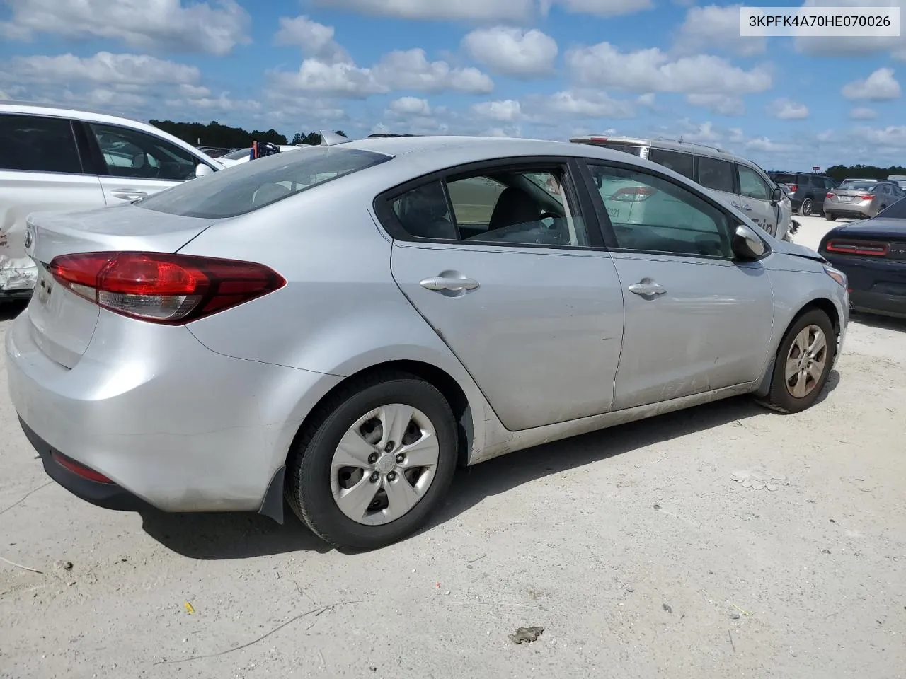 2017 Kia Forte Lx VIN: 3KPFK4A70HE070026 Lot: 77281694