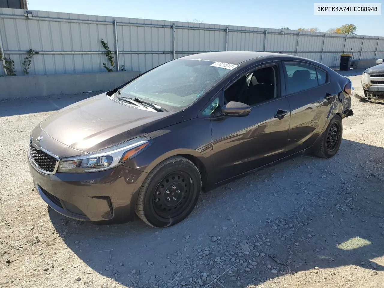 2017 Kia Forte Lx VIN: 3KPFK4A74HE088948 Lot: 77422214