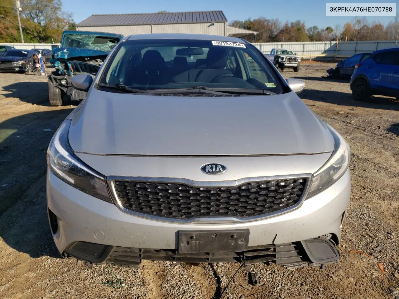 2017 Kia Forte Lx VIN: 3KPFK4A76HE070788 Lot: 80193724