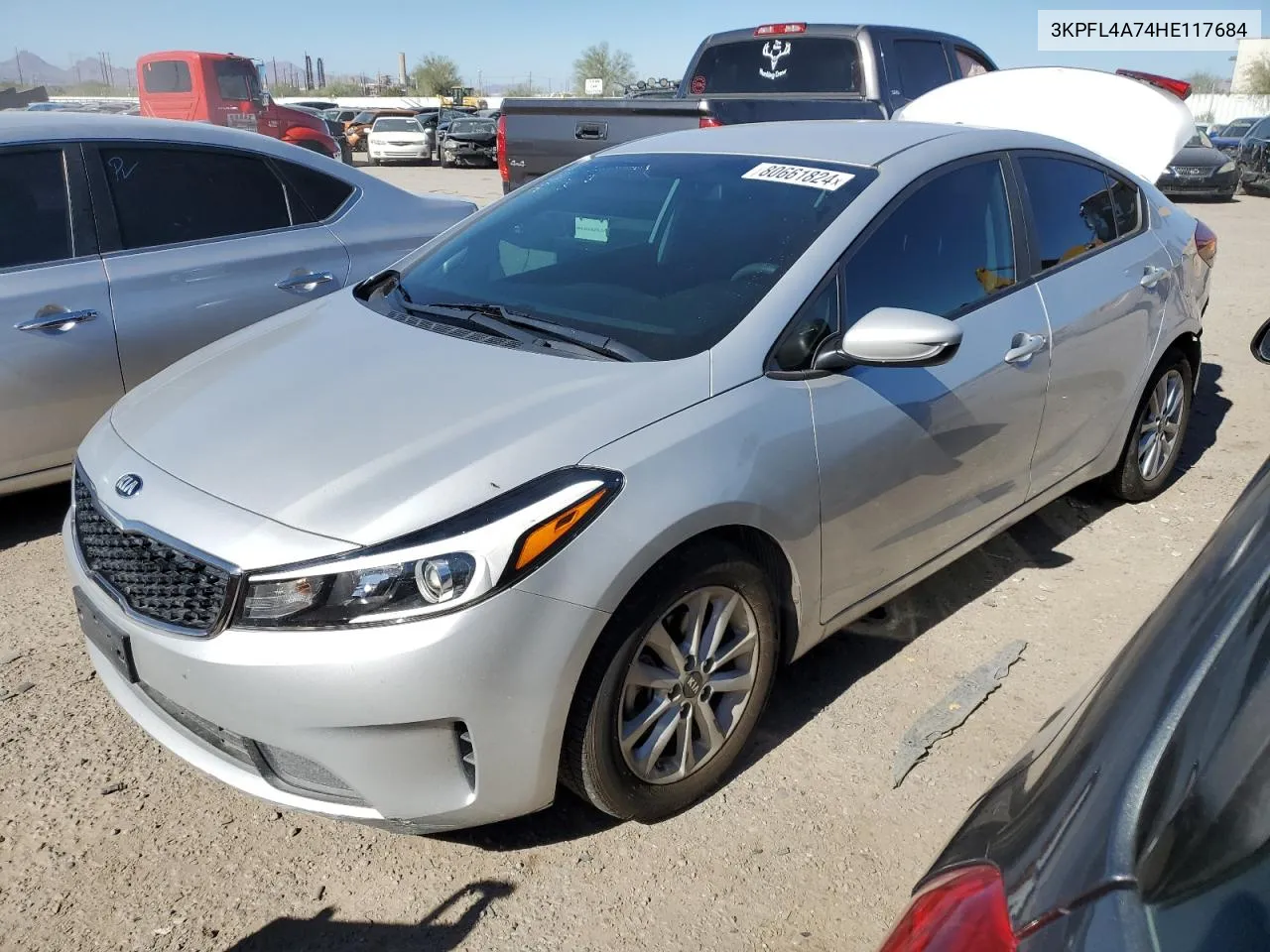 2017 Kia Forte Lx VIN: 3KPFL4A74HE117684 Lot: 80661824