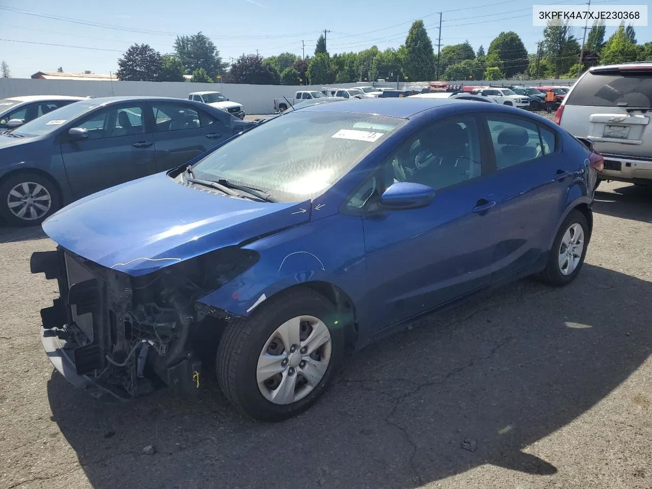 3KPFK4A7XJE230368 2018 Kia Forte Lx