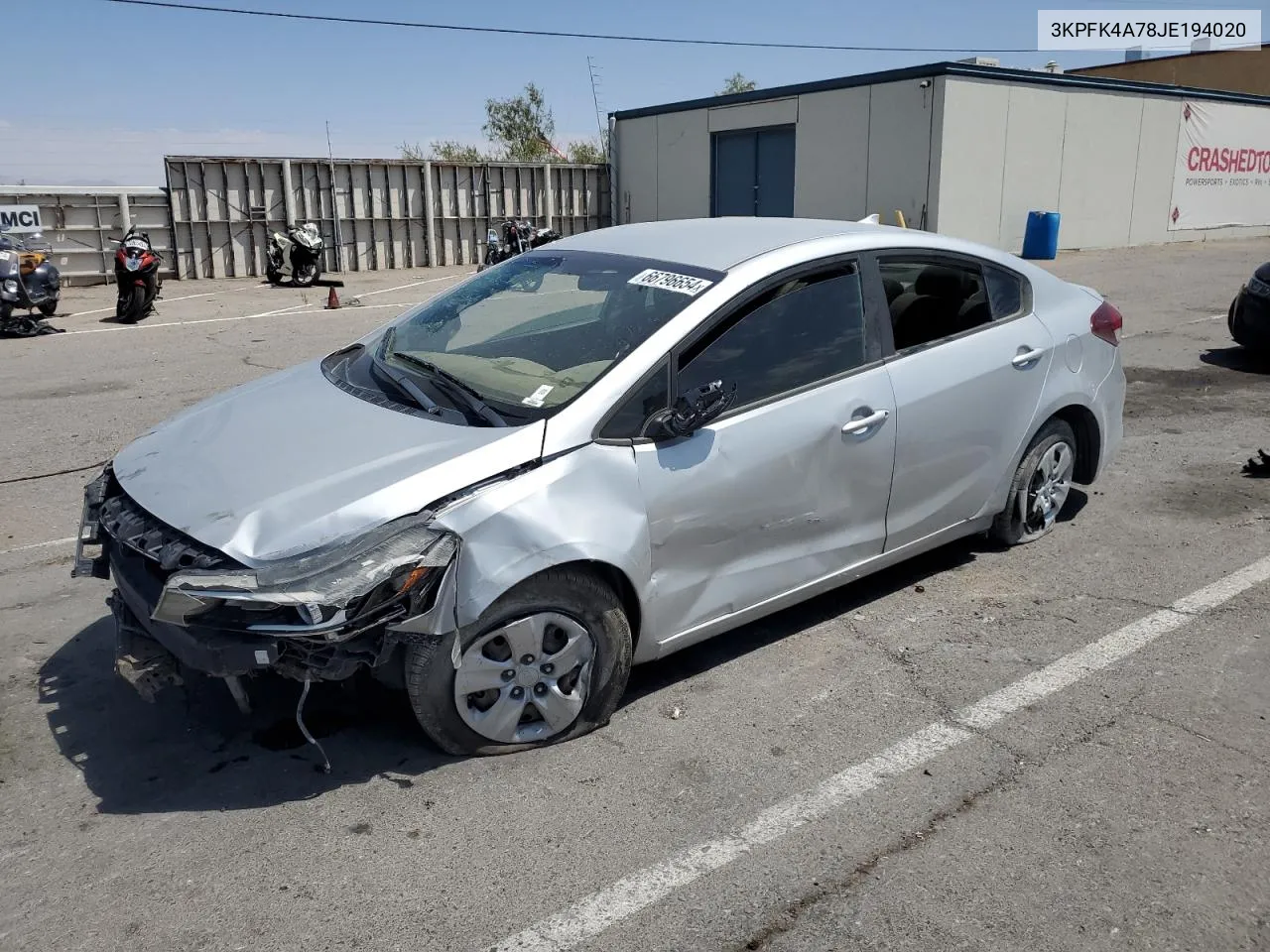 3KPFK4A78JE194020 2018 Kia Forte Lx