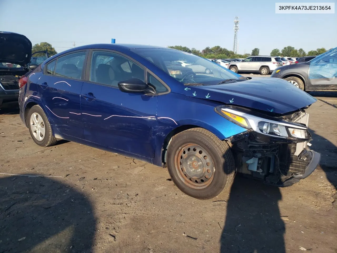 3KPFK4A73JE213654 2018 Kia Forte Lx