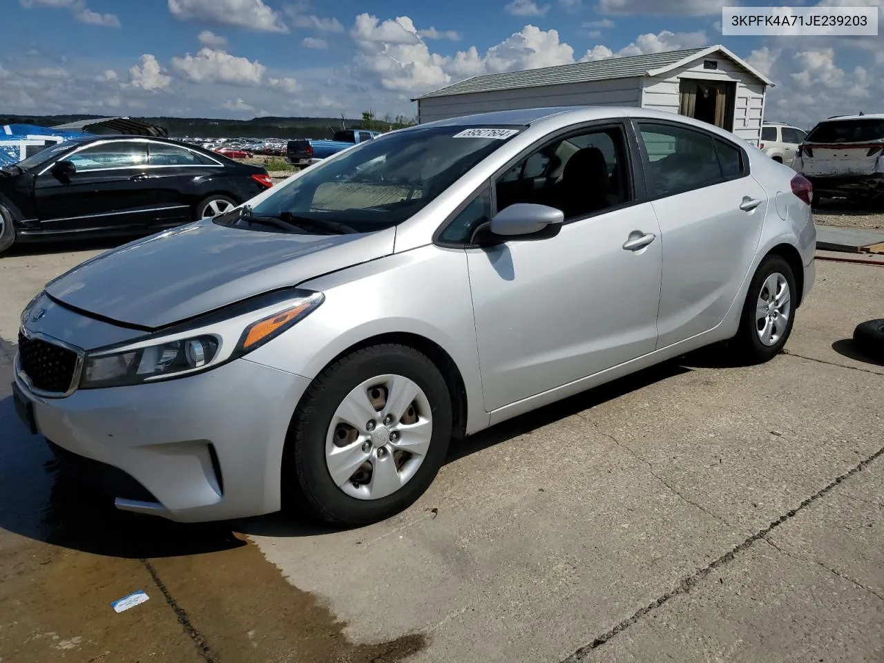 3KPFK4A71JE239203 2018 Kia Forte Lx